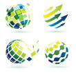 abstract globe icons