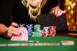 Lady am Pokertisch