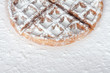 Waffles in powdered sugar