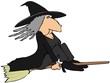 Witch on a broom