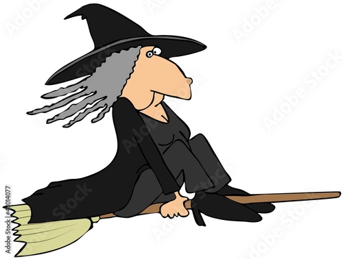 Illustration: Witch on a broom Witch on a broom