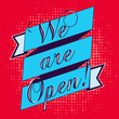 Vektor: Vector vintage poster we are open Vector vintage poster we are open