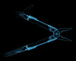 Multitool isolated on black