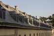 slate roof with skylights old