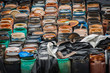 Foto: Chemical waste dump with a lot of barrels Chemical waste dump with a lot of barrels