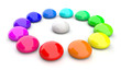 canvas print picture - Rainbow Color Drops 2