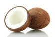Coconuts, isolated on white