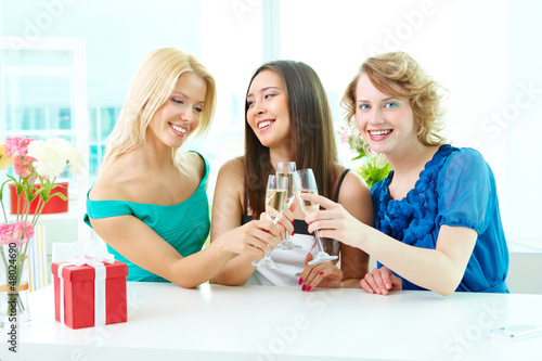 Photo: Girls toasting Girls toasting