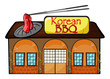 Vector: A korean bbq shop A korean bbq shop