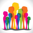 Vector: colorful people background colorful people background