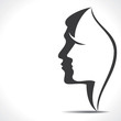 Vector: men women face icon men women face icon