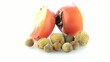 Ripe persimmon and nuts