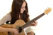 Young girl with guitar.