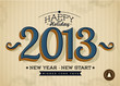 New 2013 year greeting card