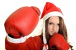 Christmas boxing woman