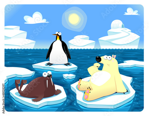 Vector: Polar scene Polar scene