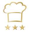 Illustration: Sterneküche - Logo mit Goldeffekt Sterneküche - Logo mit Goldeffekt