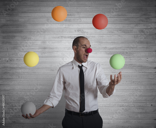 Photo: Juggler businessman Juggler businessman