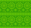 Patrick's day green knitted sweater with clover
