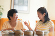Feeding senior parent food