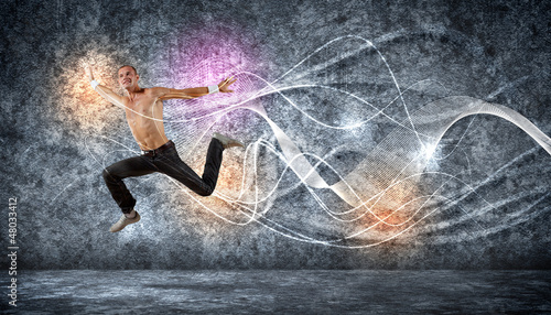 Photo: Modern style dancer posing Modern style dancer posing