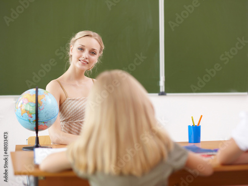 Photo: Teacher at school Teacher at school