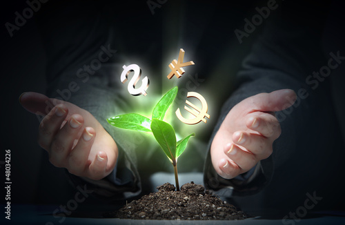 Photo: money sprouting money sprouting