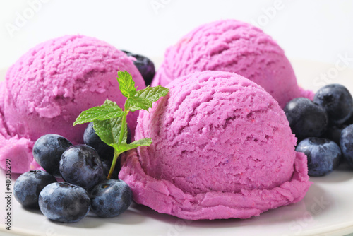 Photo: Blueberry ice cream Blueberry ice cream