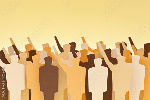 Photo: Society on disagreement / Divided crowd Society on disagreement / Divided crowd