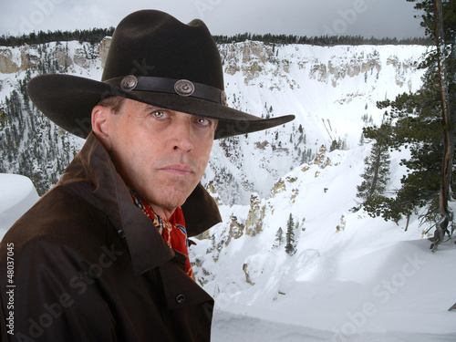 Photo: Cowboy in winter Cowboy in winter