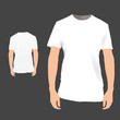 Front / back white shirt design. Vector illustration. 