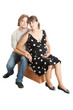 Portrait of a happy young pregnant woman with her husband