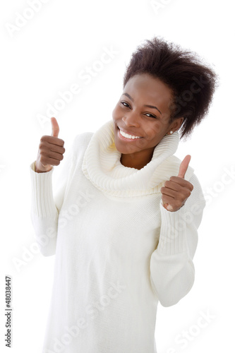 Photo: Happy woman in black Happy woman in black