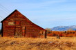 Old barn snowless Bozeman MT