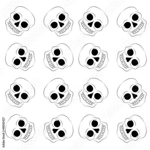 Vector: Black and white seamless pattern Black and white seamless pattern