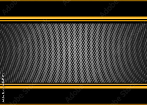 Illustration: Hexagon Metal Background Hexagon Metal Background