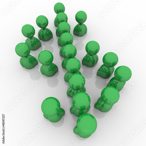 Illustration: Dollar Sign Green People Money Symbol Currency Dollar Sign Green People Money Symbol Currency