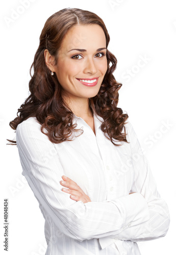 Photo: Portrait of smiling businesswoman, isolated Portrait of smiling businesswoman, isolated