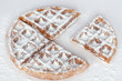Waffles in powdered sugar