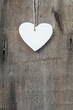 Valentine's Day love heart on rustic style background