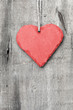 Valentine's Day love heart on rustic style background