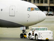 plane pushed back
