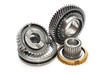 Gearbox parts isolated on white background.