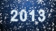Inscription of 2013 from snowflakes