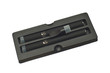 Two black electronic cigarette in a box .