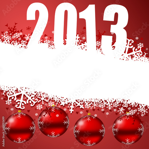 Vector: 2013 new year vector illustration with christmas balls 2013 new year vector illustration with christmas balls