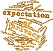 Word cloud for Expectation of privacy