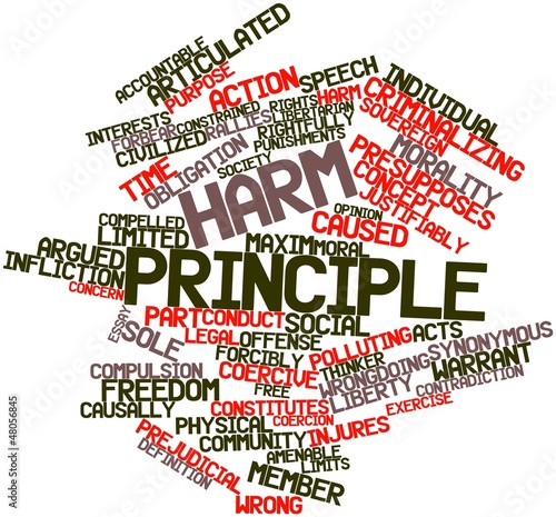 Illustration: Word cloud for Harm principle Word cloud for Harm principle