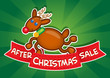 Vector: After Christmas Sale Banner / Reindeer After Christmas Sale Banner / Reindeer