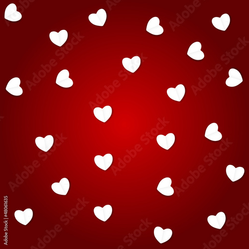 Vector: Valentines day paper heart backgroung, vector illustration Valentines day paper heart backgroung, vector illustration